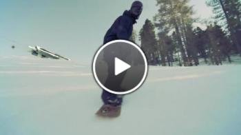 Snowboarding върху миниран район