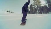 Snowboarding върху миниран район